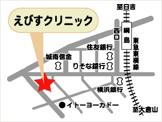 えびすクリニック周辺地図
